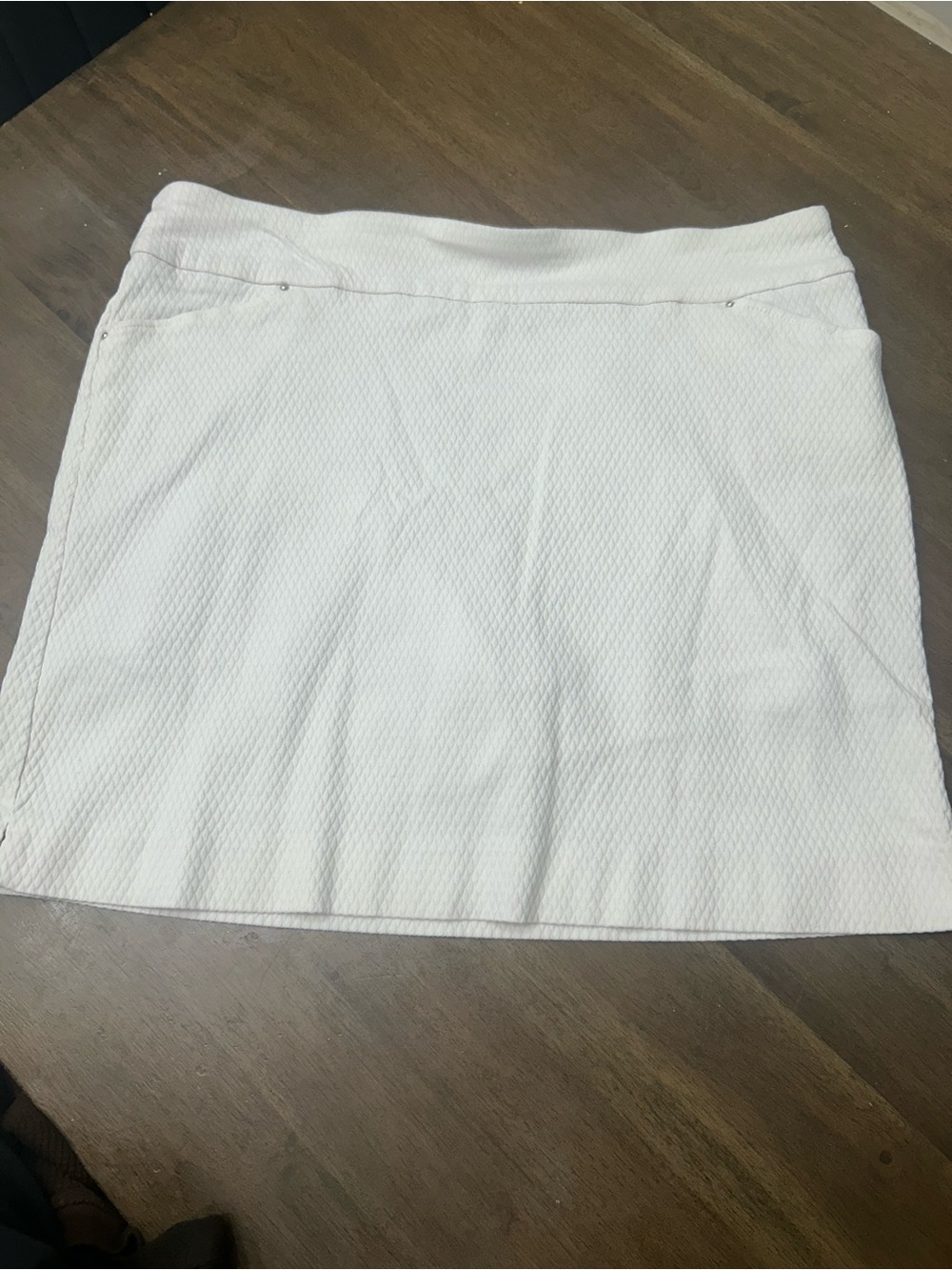 Westport White Textured Mini Skirt